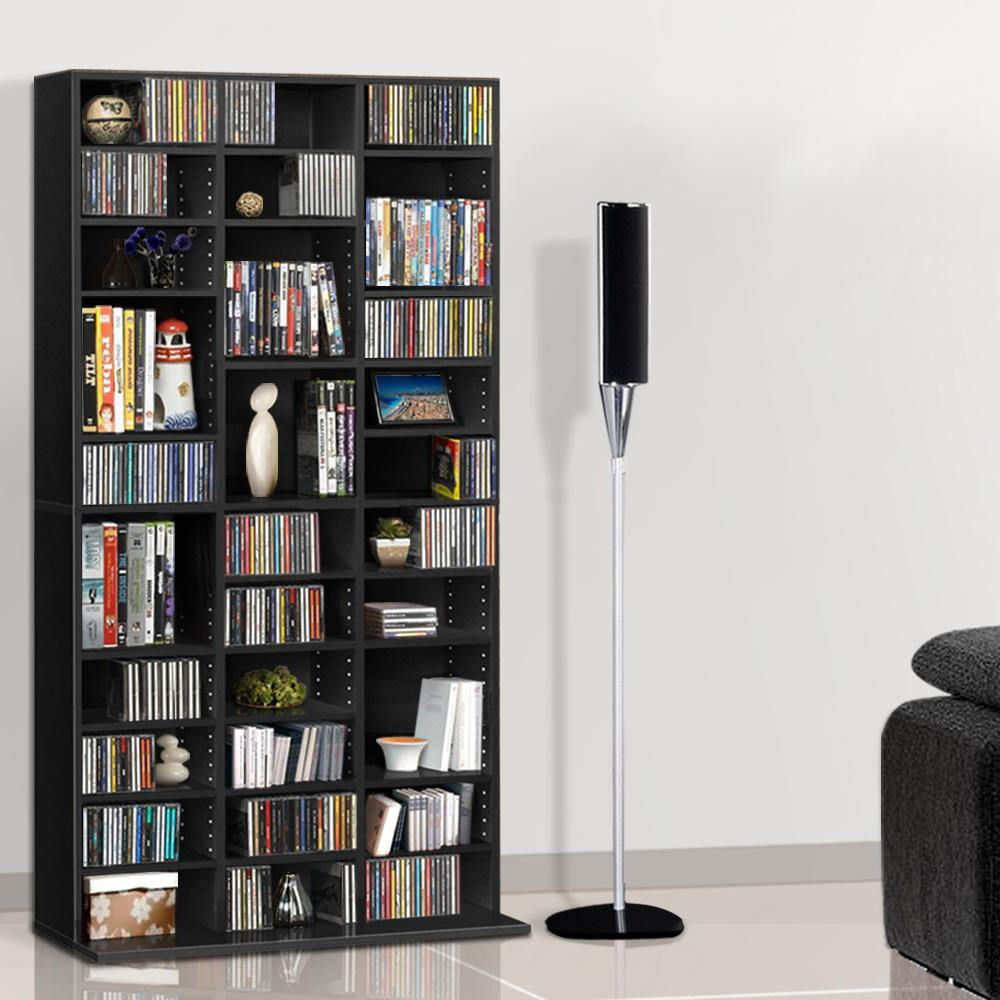 Adjustable Book Storage Shelf Rack Unit - Black Bookcase Fast shipping On sale