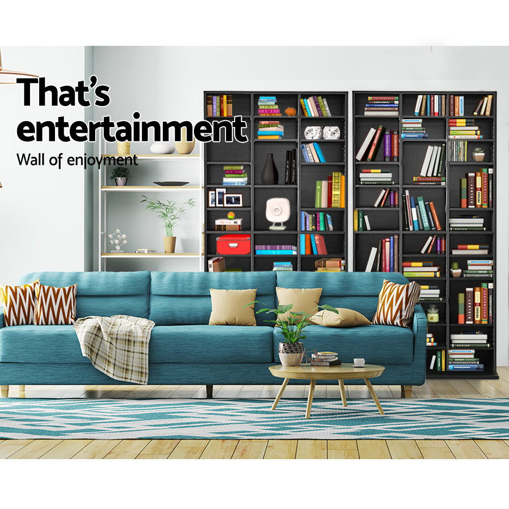 Adjustable Book Storage Shelf Rack Unit - Black Bookcase Fast shipping On sale