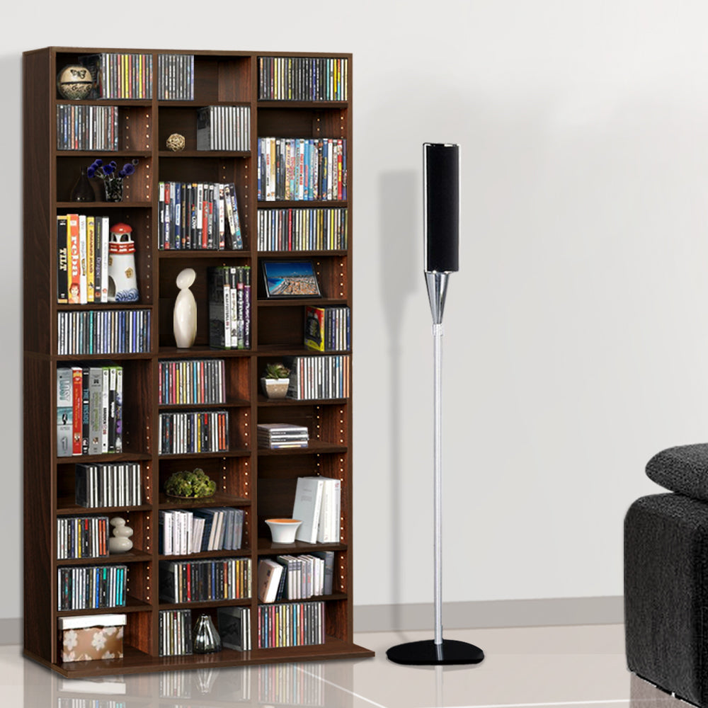 Adjustable Book Storage Shelf Rack Unit - Expresso Bookcase Fast shipping On sale