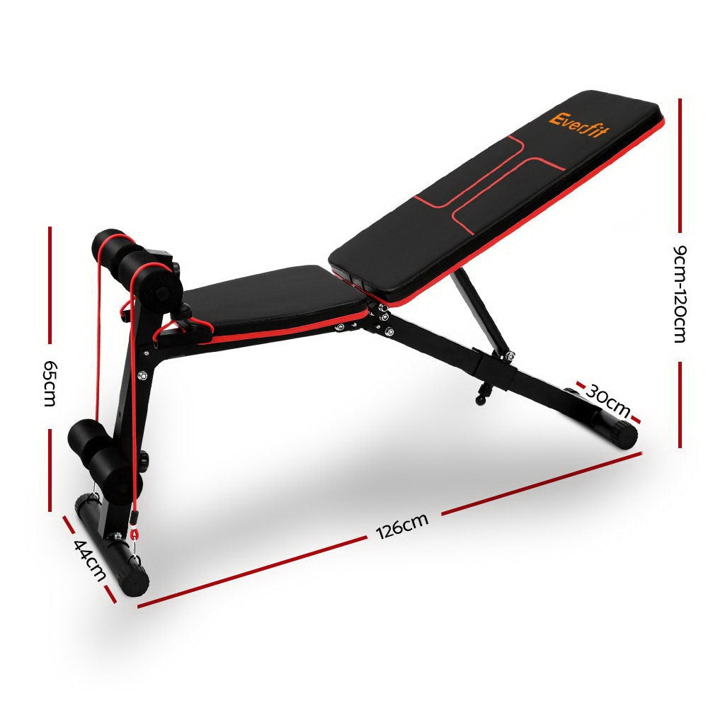 Adjustable FID Weight Bench Fitness Flat Incline Gym Home Steel Frame Sports & Fast shipping On sale