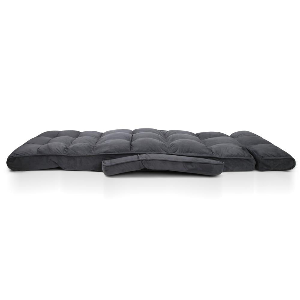 Adjustable Lounger with Arms - Charcoal Sofa Fast shipping On sale
