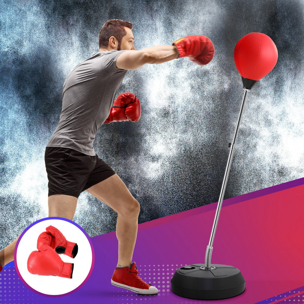Adult Punching Bag Stand 150cm Adjustable Freestanding with Gloves and Pump Sports & Fitness Fast shipping On sale