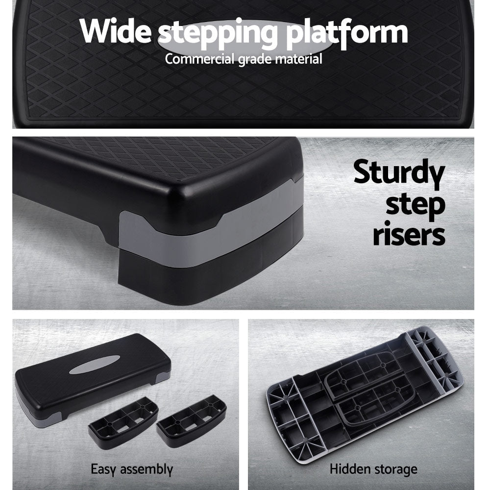 Step Riser Gym Momentous Living - Aerobic Step Exercise Stepper Steps Fitness Block ...