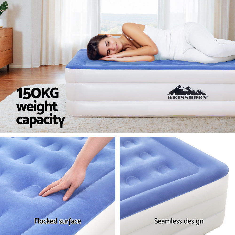 Air Mattress Single Inflatable Bed 46cm Cube Airbed Fast shipping On sale