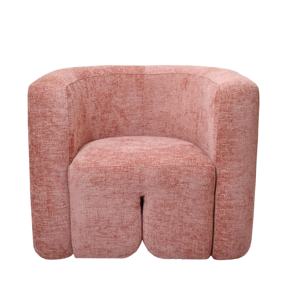 Alaina Textured Fabric Occasional Lounge Armchair Chair Accent Blush Fast shipping On sale