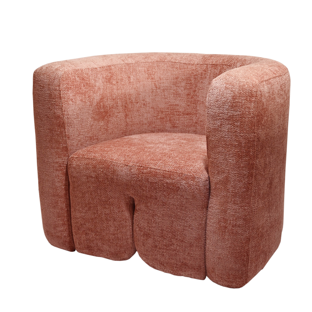 Alaina Textured Fabric Occasional Lounge Armchair Chair Accent Blush Fast shipping On sale