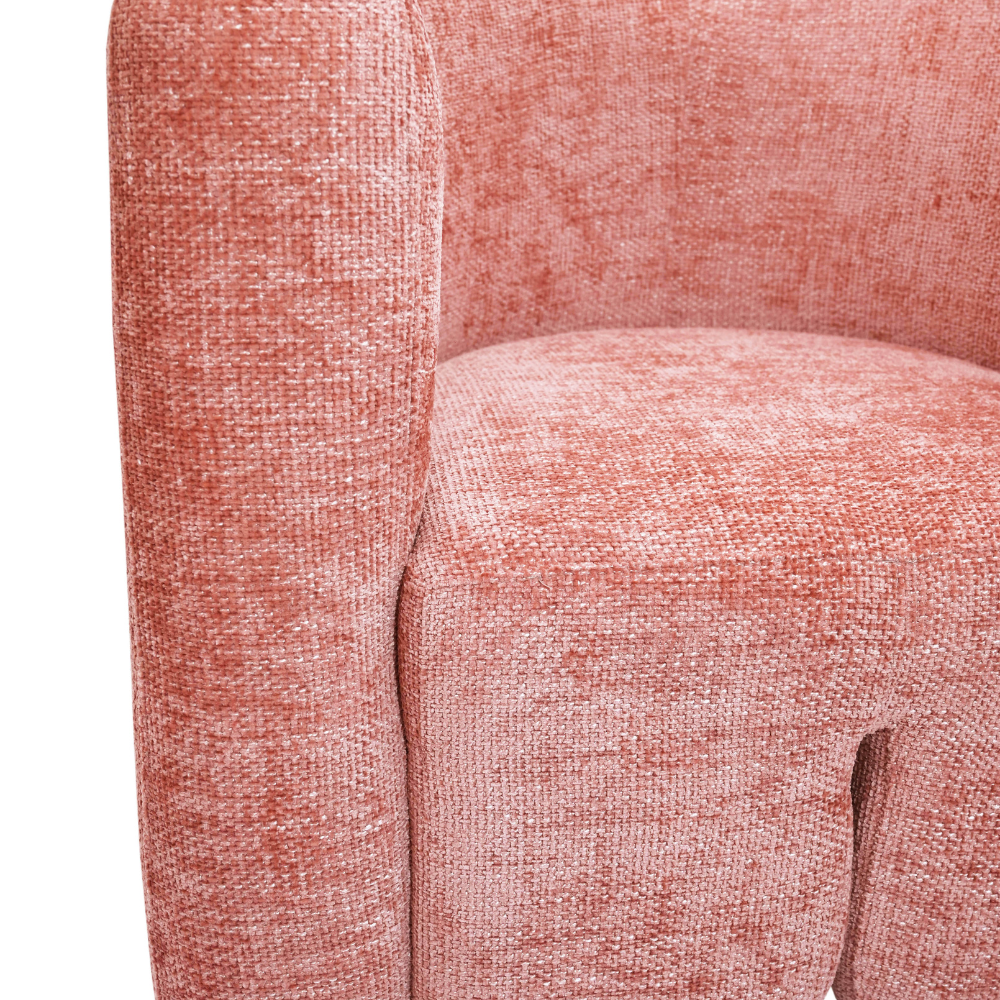 Alaina Textured Fabric Occasional Lounge Armchair Chair Accent Blush Fast shipping On sale