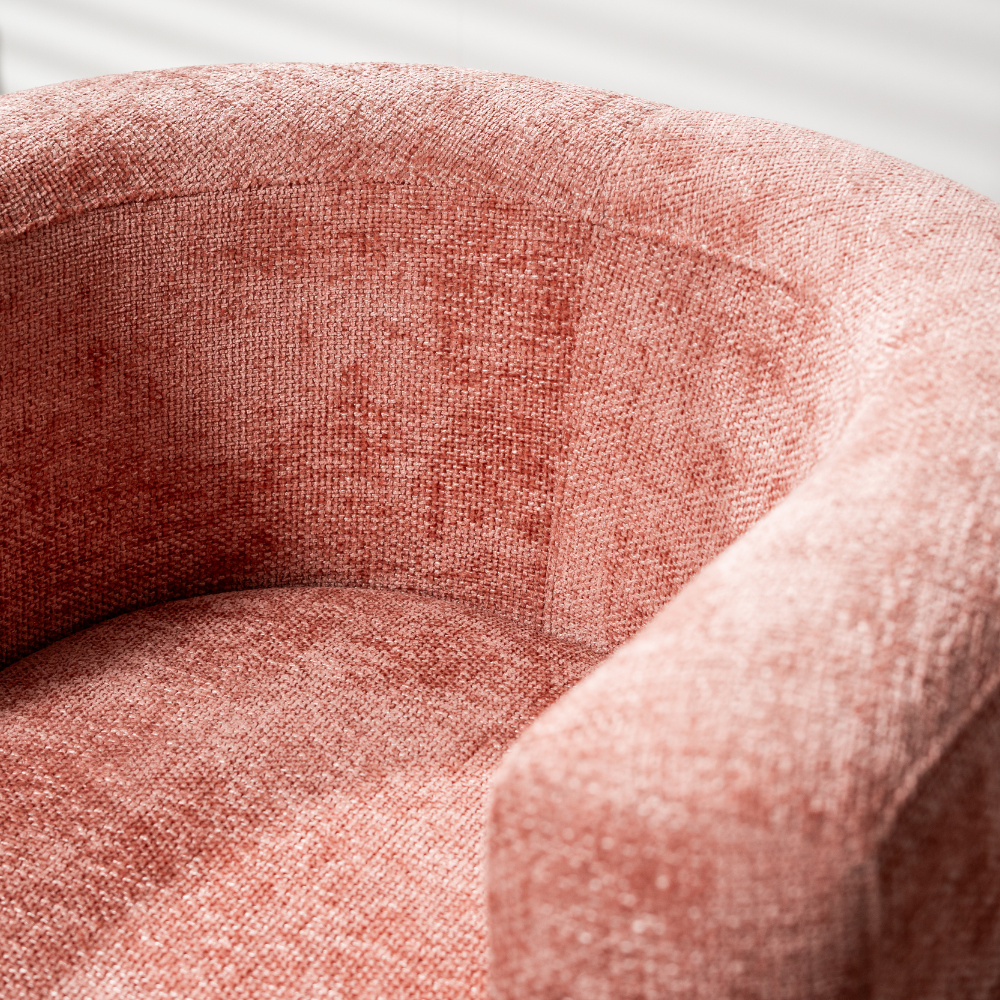 Alaina Textured Fabric Occasional Lounge Armchair Chair Accent Blush Fast shipping On sale