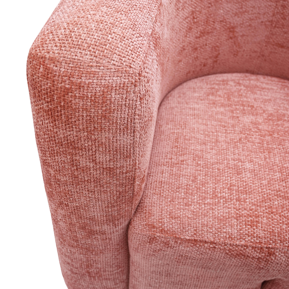 Alaina Textured Fabric Occasional Lounge Armchair Chair Accent Blush Fast shipping On sale