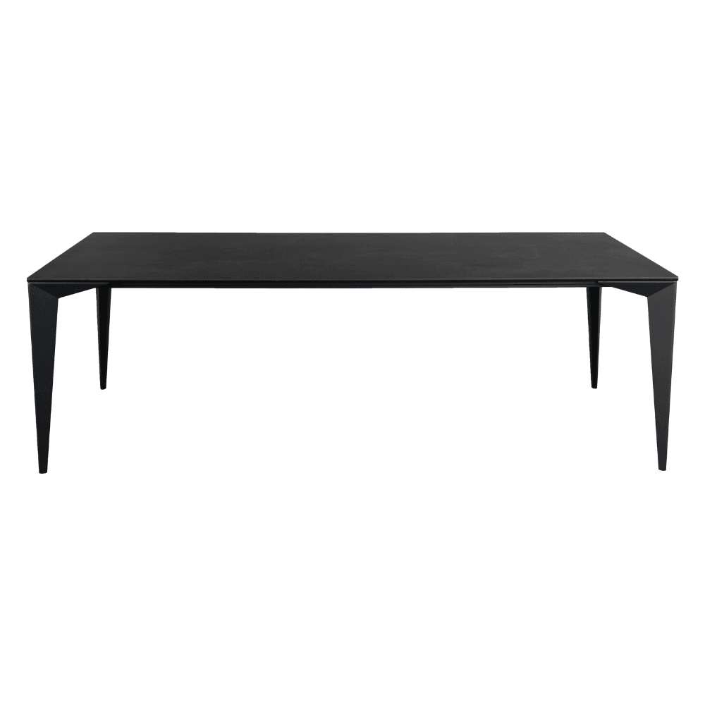 Alexandra Large Modern Rectangular Kitchen Dining Table Ceramic Metal Frame 240cm - Nero Fast shipping On sale