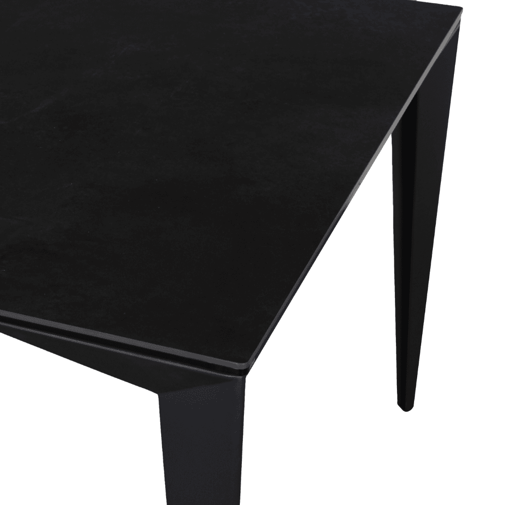 Alexandra Large Modern Rectangular Kitchen Dining Table Ceramic Metal Frame 240cm - Nero Fast shipping On sale