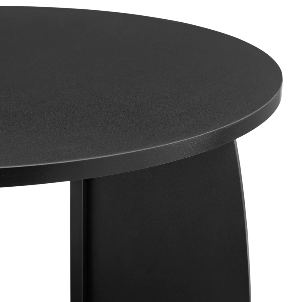 Alfie Wooden Round Coffee Tea Table 70cm Black Fast shipping On sale