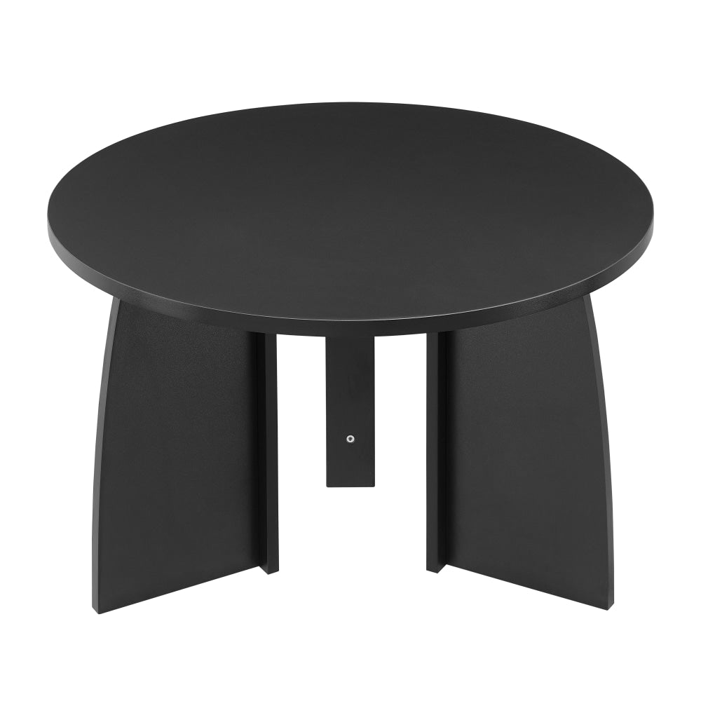 Alfie Wooden Round Coffee Tea Table 70cm Black Fast shipping On sale