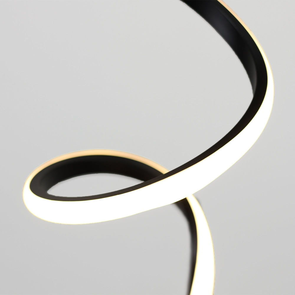 Allison LED Elegant Modern Spiral Floor Lamp Light - Black Fast shipping On sale