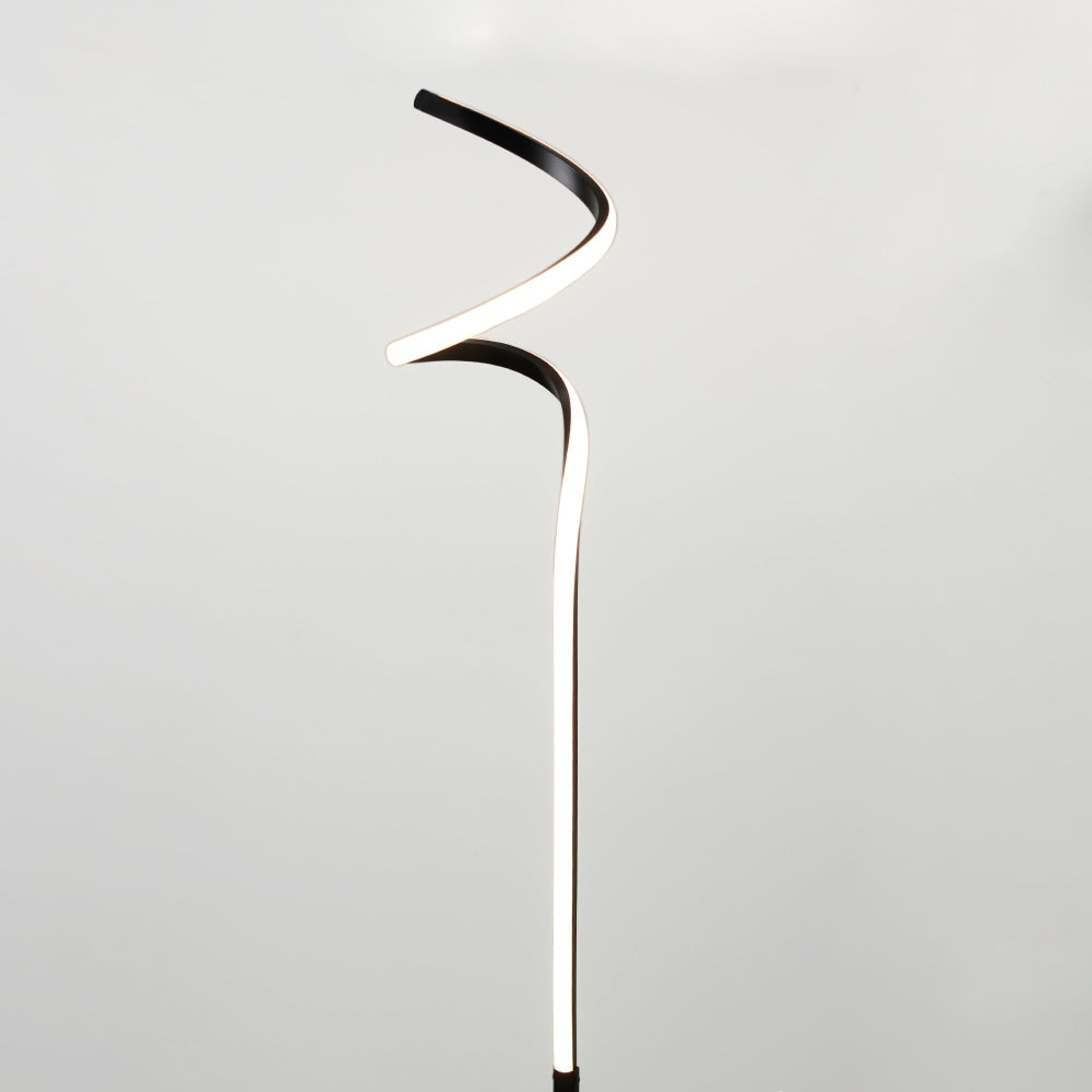 Allison LED Elegant Modern Spiral Floor Lamp Light - Black Fast shipping On sale