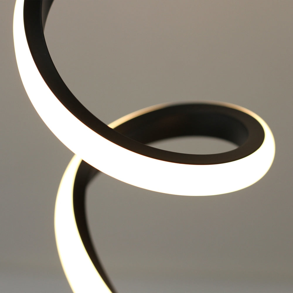 Allison LED Elegant Modern Spiral Table Lamp Light - Black Fast shipping On sale