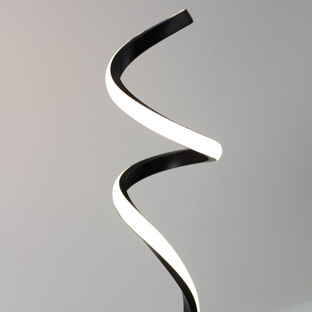 Allison LED Elegant Modern Spiral Table Lamp Light - Black Fast shipping On sale