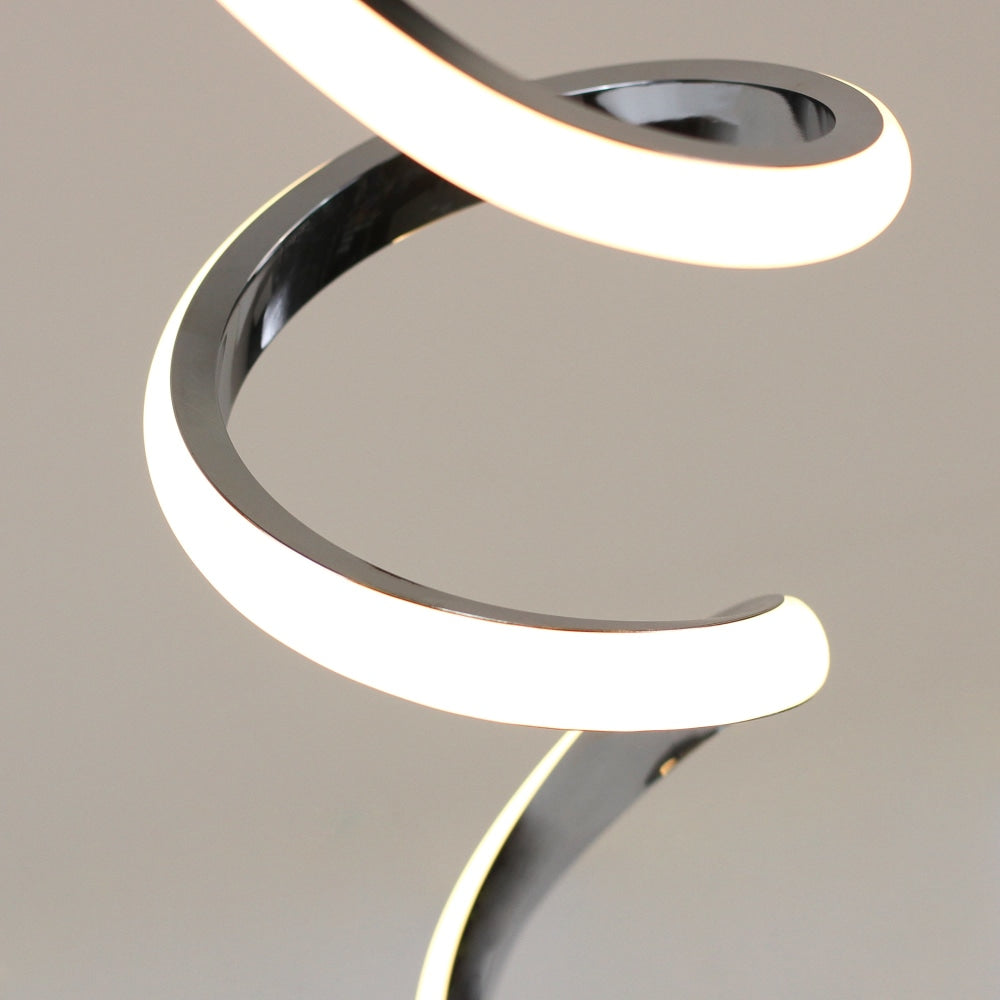 Allison LED Elegant Modern Spiral Table Lamp Light - Chrome Fast shipping On sale