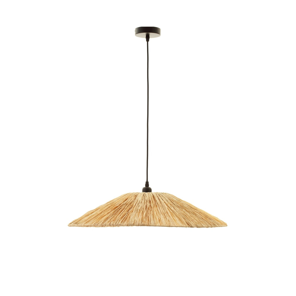 Alluria Transitional Contemporary Raffia Kitchen Pendant Light Bamboo Shade - Medium Lamp Fast shipping On sale