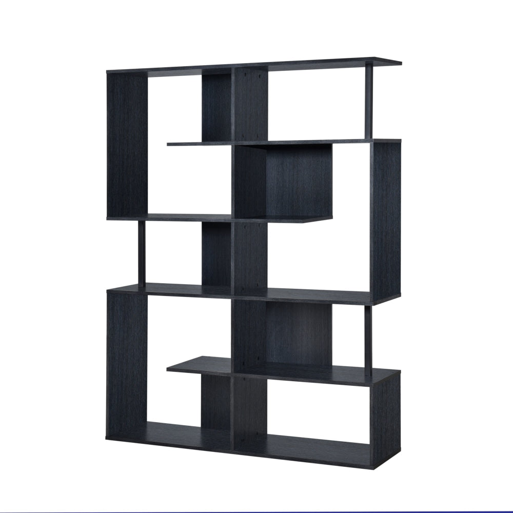 Amber Wooden 5-Tier Display Shelf Bookcase Storage Cabinet - Black Fast shipping On sale