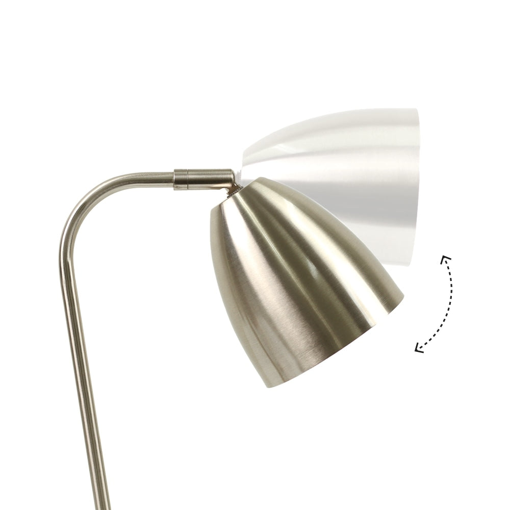 Ambi View Antique Accent Touch Table Office Desk Lamp Light Metal Shade - Satin Chrome Fast shipping On sale