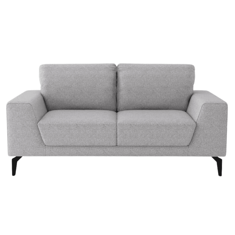 Amigos 2-Seater Fabric Lounge Sofa with Solid Wooden Frame - Grey Fast shipping On sale