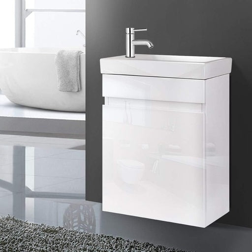 AMIRRA Slim Bathroom Vanity Cabinet with Basin Bowl White Fast shipping On sale