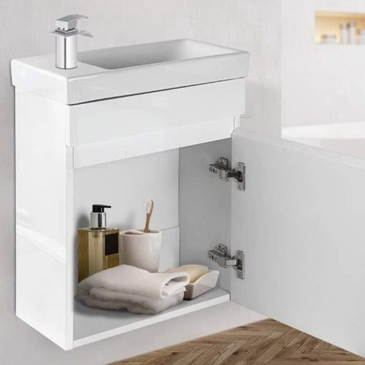 AMIRRA Slim Bathroom Vanity Cabinet with Basin Bowl White Fast shipping On sale