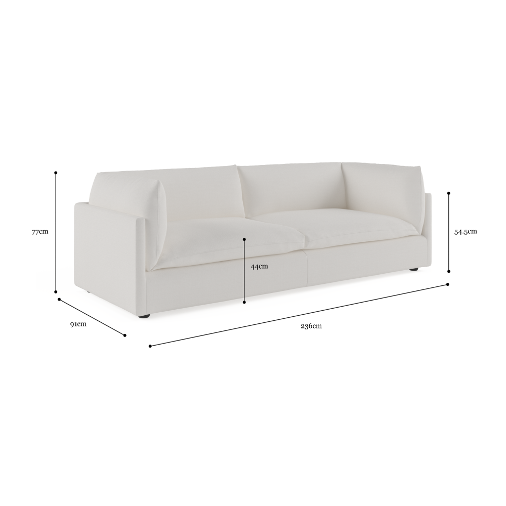 Anderson 3 Seater Sofa Corinthian White Sofas Fast shipping On sale