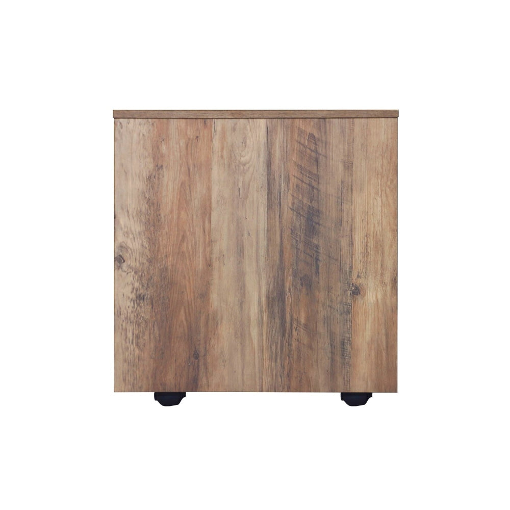 Andy Modern 2-Drawer Mobile Pedestal Storage Filing Cabinet - Rustic Oak Fast shipping On sale