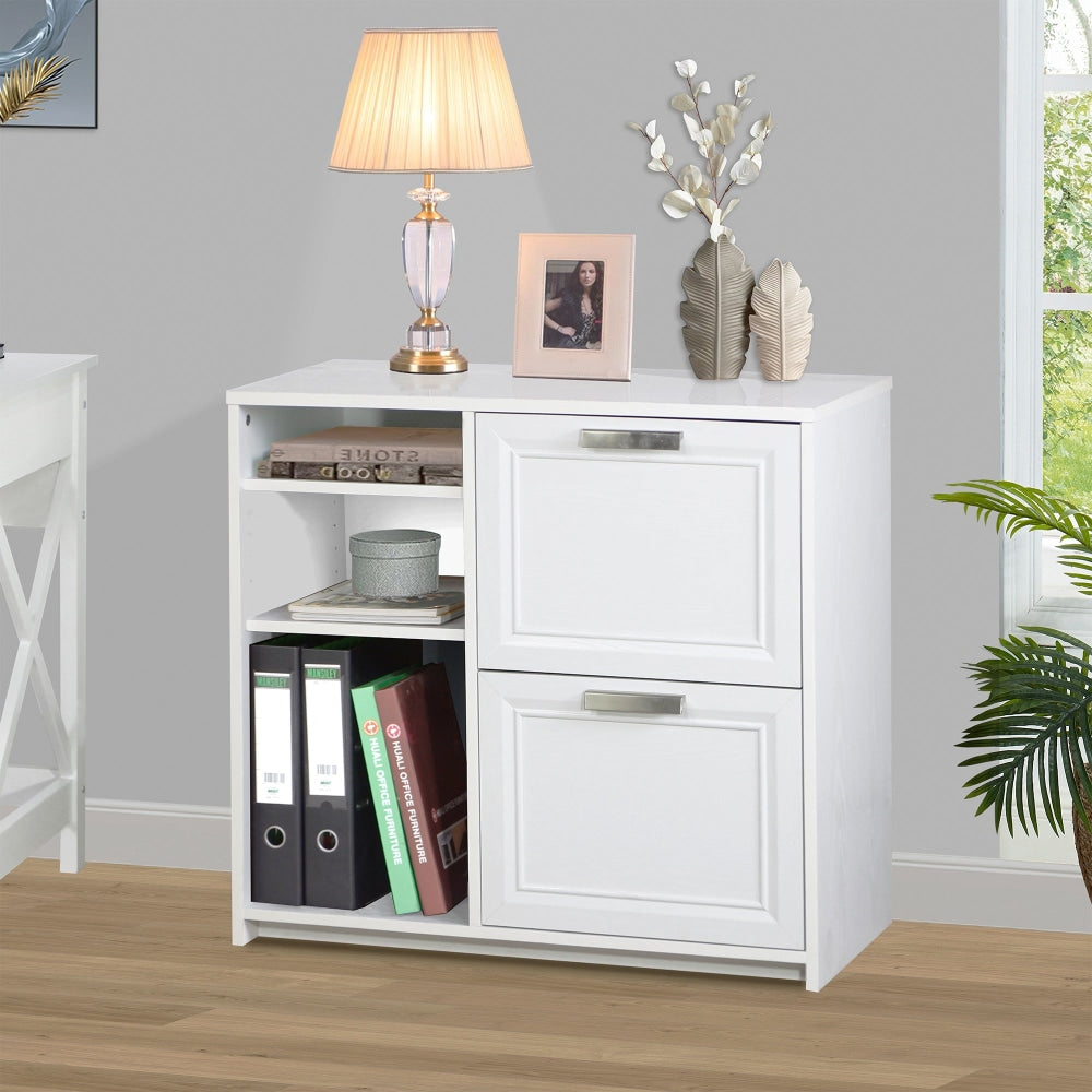 Andy Modern 2-Drawer Office Storage Filling Cabinet - Distressed White Filing Fast shipping On sale