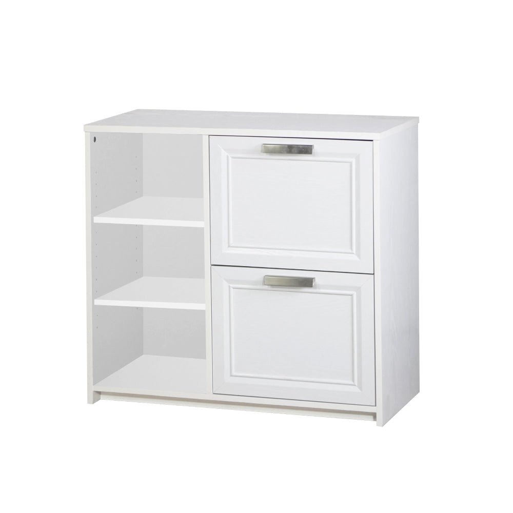 Andy Modern 2 - Drawer Office Storage Filling Cabinet - Distressed White Filing Fast shipping On sale