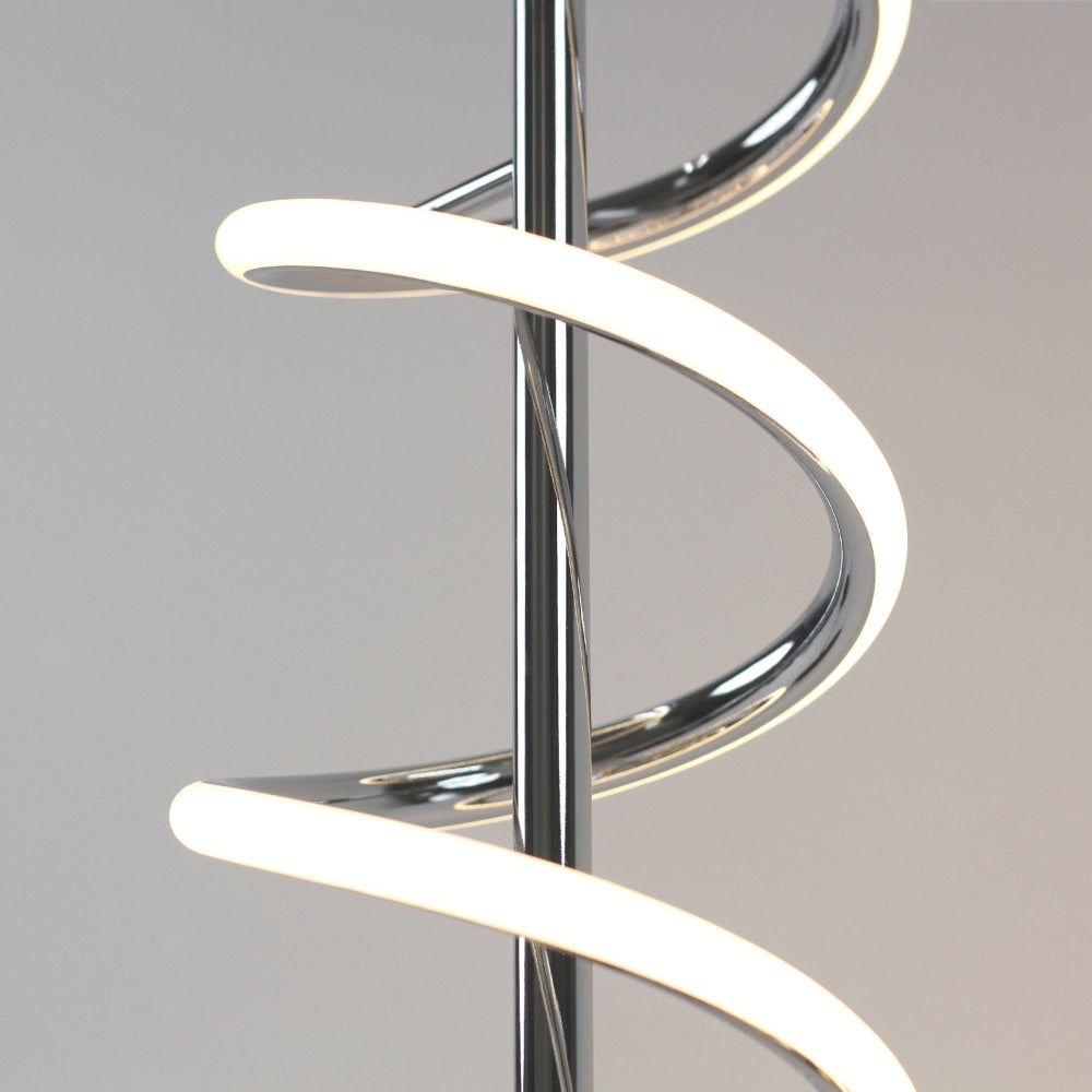 Angelina Modern Curved Spiral LED Table Bedside Lamp Light - Chrome Fast shipping On sale