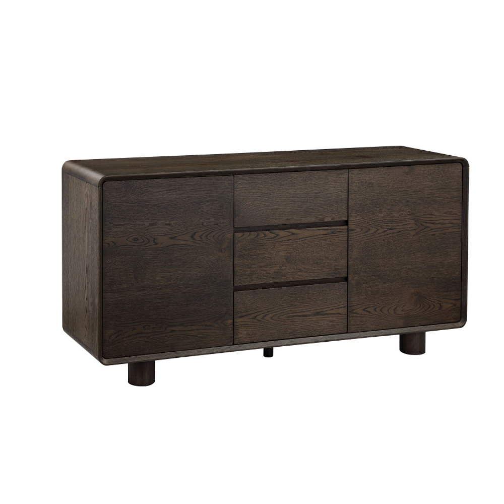 Angelo Wooden Dark Oak Veneer Buffet Unit Sideboard Storage Cabinet Coffee & Fast shipping On sale