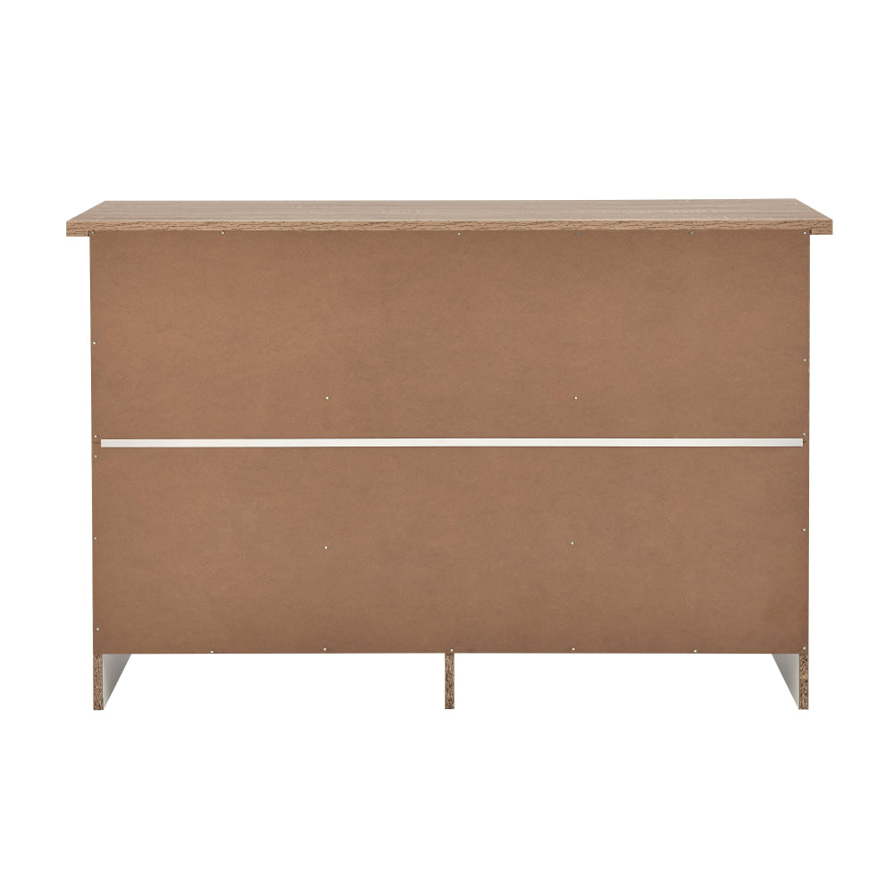 Ari Modern Sideboard Dresser Buffet Unit Storage Cabinet - Oak & White Fast shipping On sale
