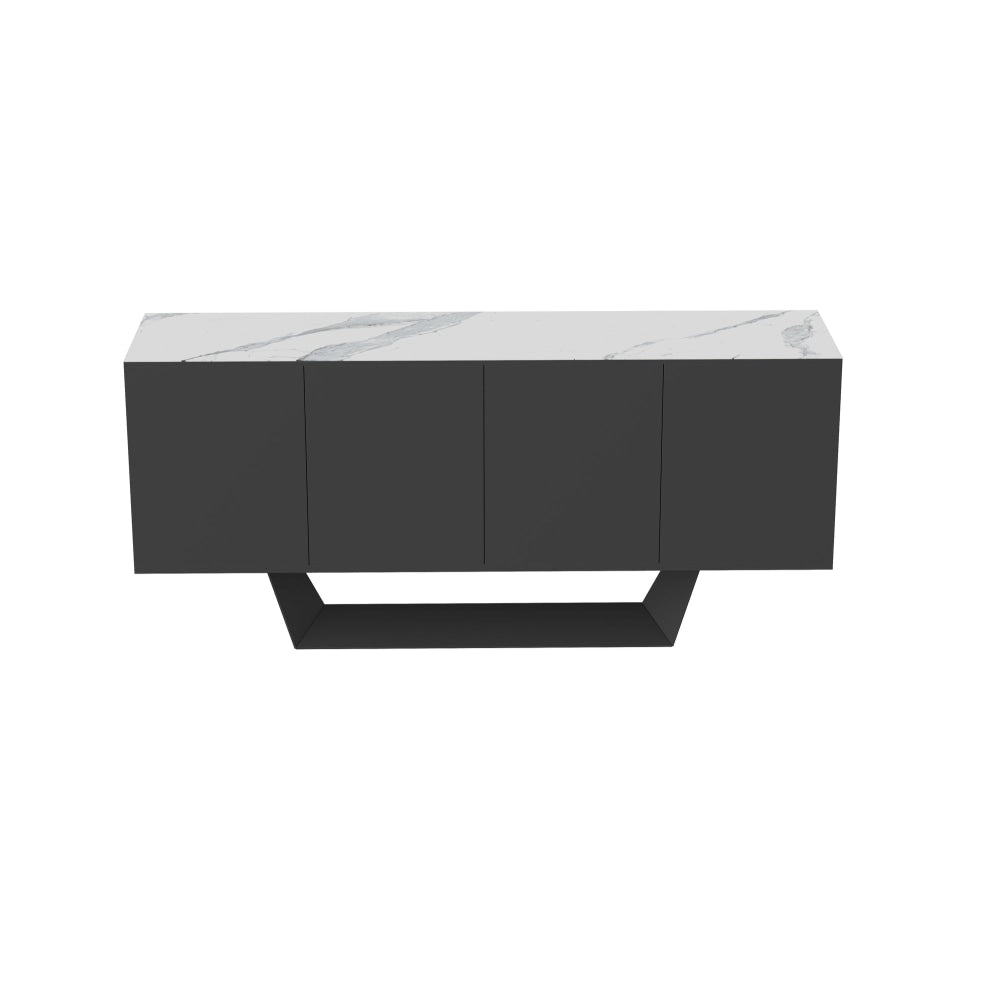 Arianna Modern Sideboard Buffet Unit Storage Cabinet Ceramic - Marmo / Black & Fast shipping On sale