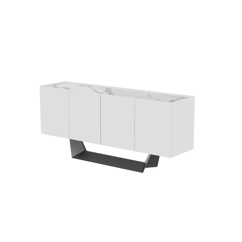 Arianna Modern Sideboard Buffet Unit Storage Cabinet Ceramic - Marmo / White & Fast shipping On sale