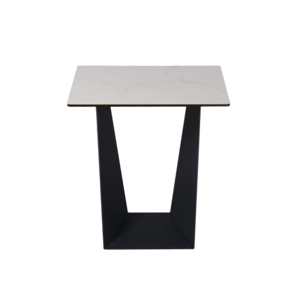 Arianna Modern Square End Lamp Side Table Ceramic - Marmo Fast shipping On sale