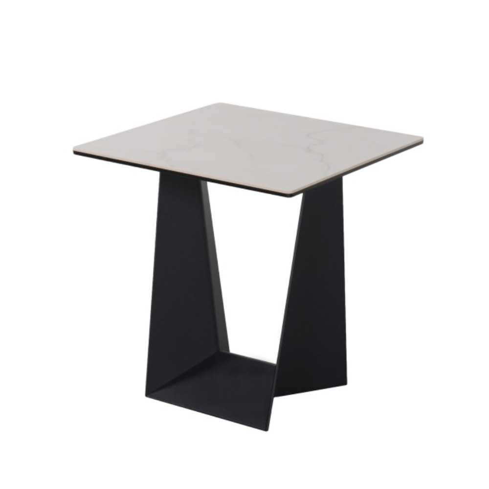 Arianna Modern Square End Lamp Side Table Ceramic - Marmo Fast shipping On sale