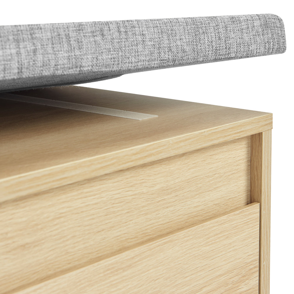 Aries Shoe Cabinet Storage Organizer Bench 1-Drawer Oak/Grey Fast shipping On sale