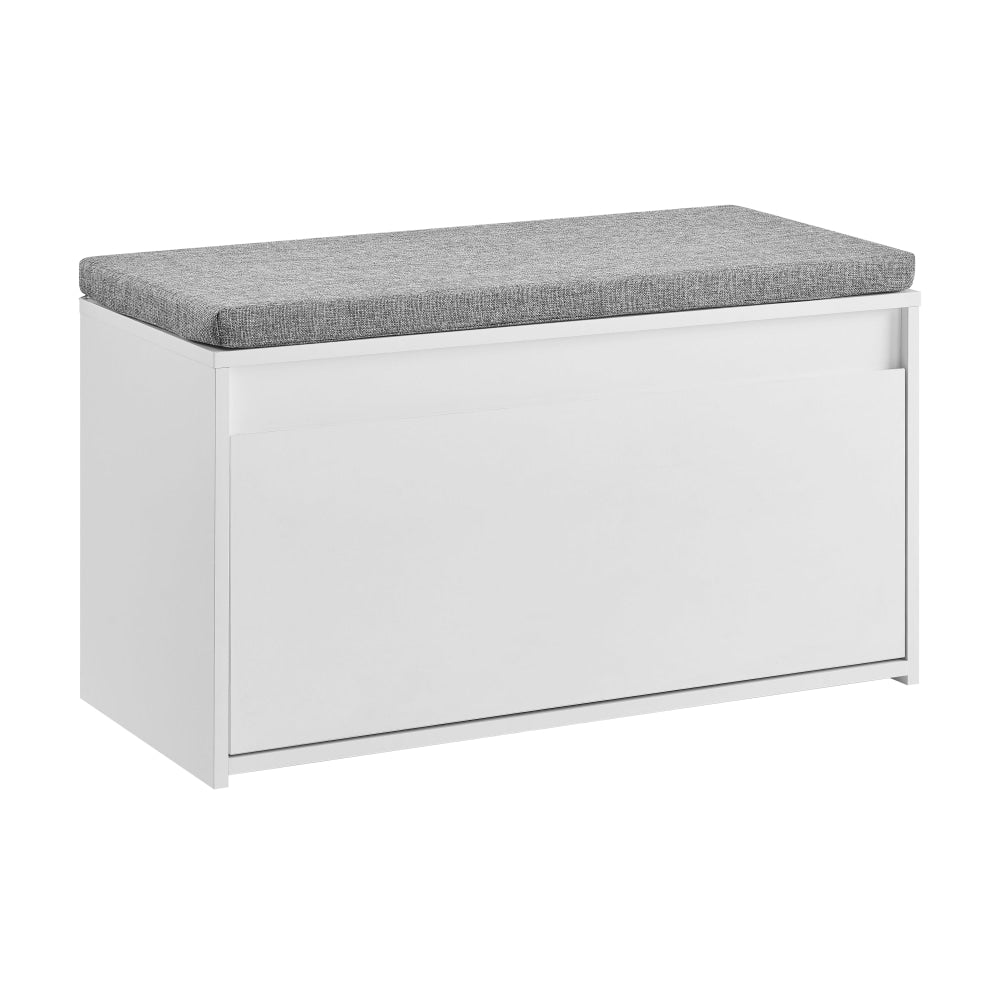 Aries Shoe Cabinet Storage Organizer Bench 1-Drawer White/Grey Fast shipping On sale