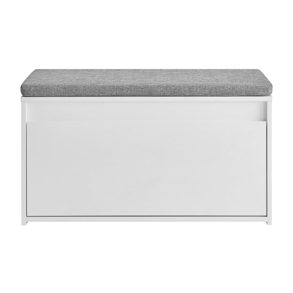 Aries Shoe Cabinet Storage Organizer Bench 1-Drawer White/Grey Fast shipping On sale