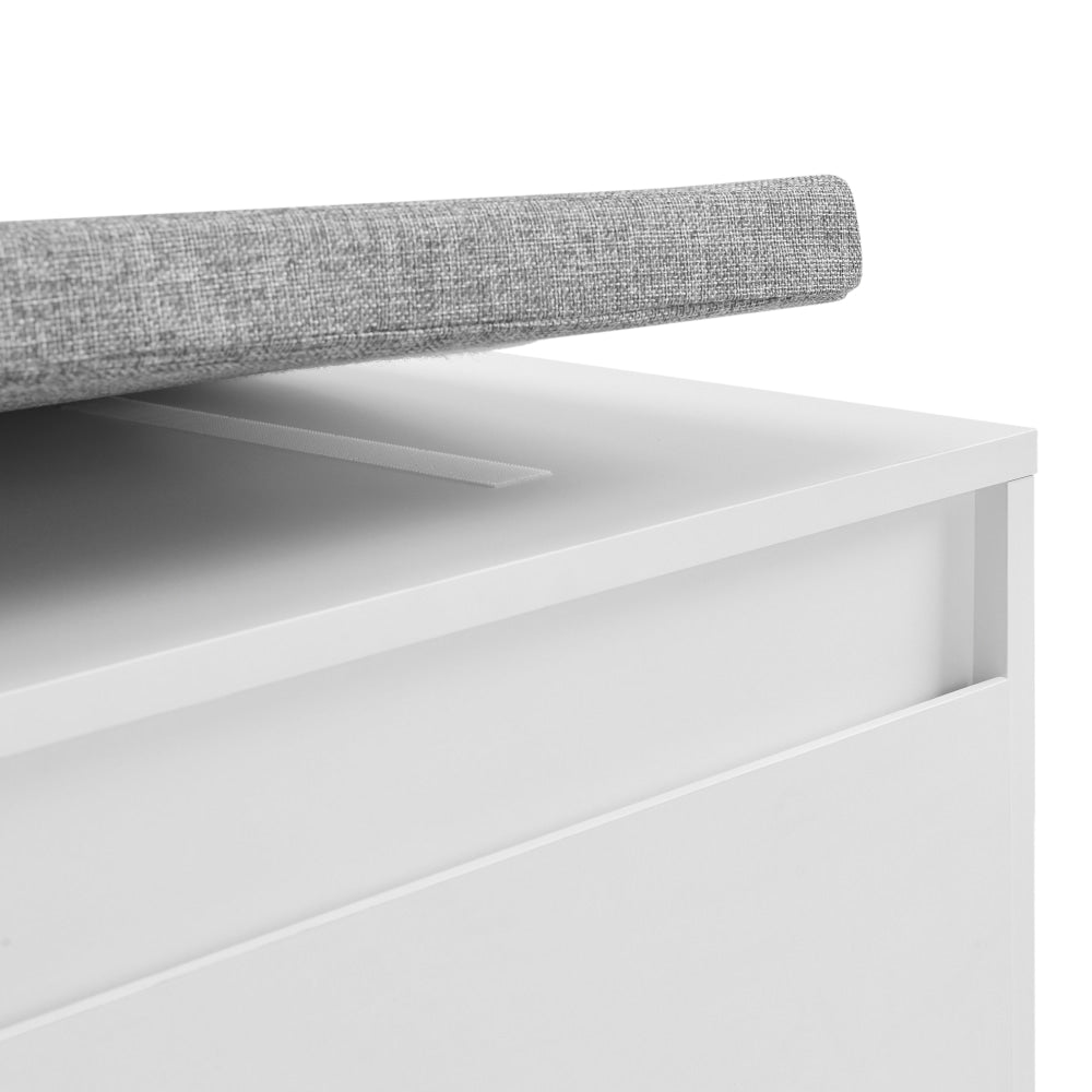 Aries Shoe Cabinet Storage Organizer Bench 1-Drawer White/Grey Fast shipping On sale