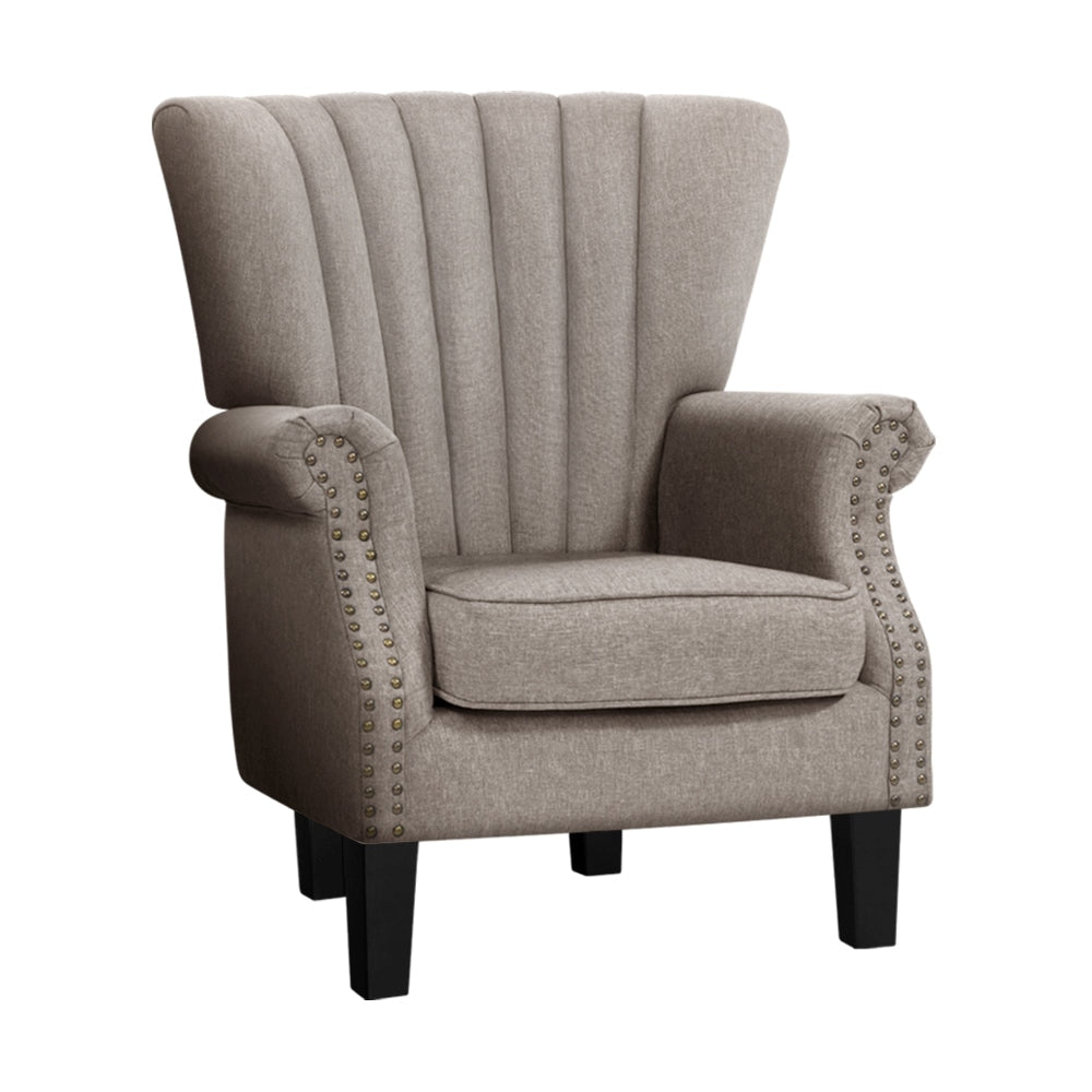 Armchair Lounge Chair Accent Chairs Armchairs Fabric Single Sofa Beige Fast shipping On sale