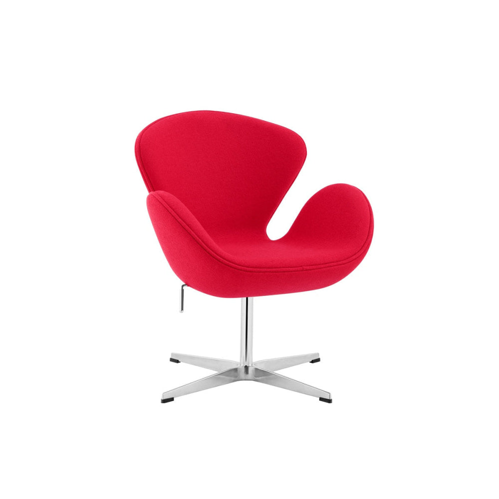 Arne Jacobsen ReplicaF Fabric Swan Accent Relaxing Lounge Chair Red Fast shipping On sale