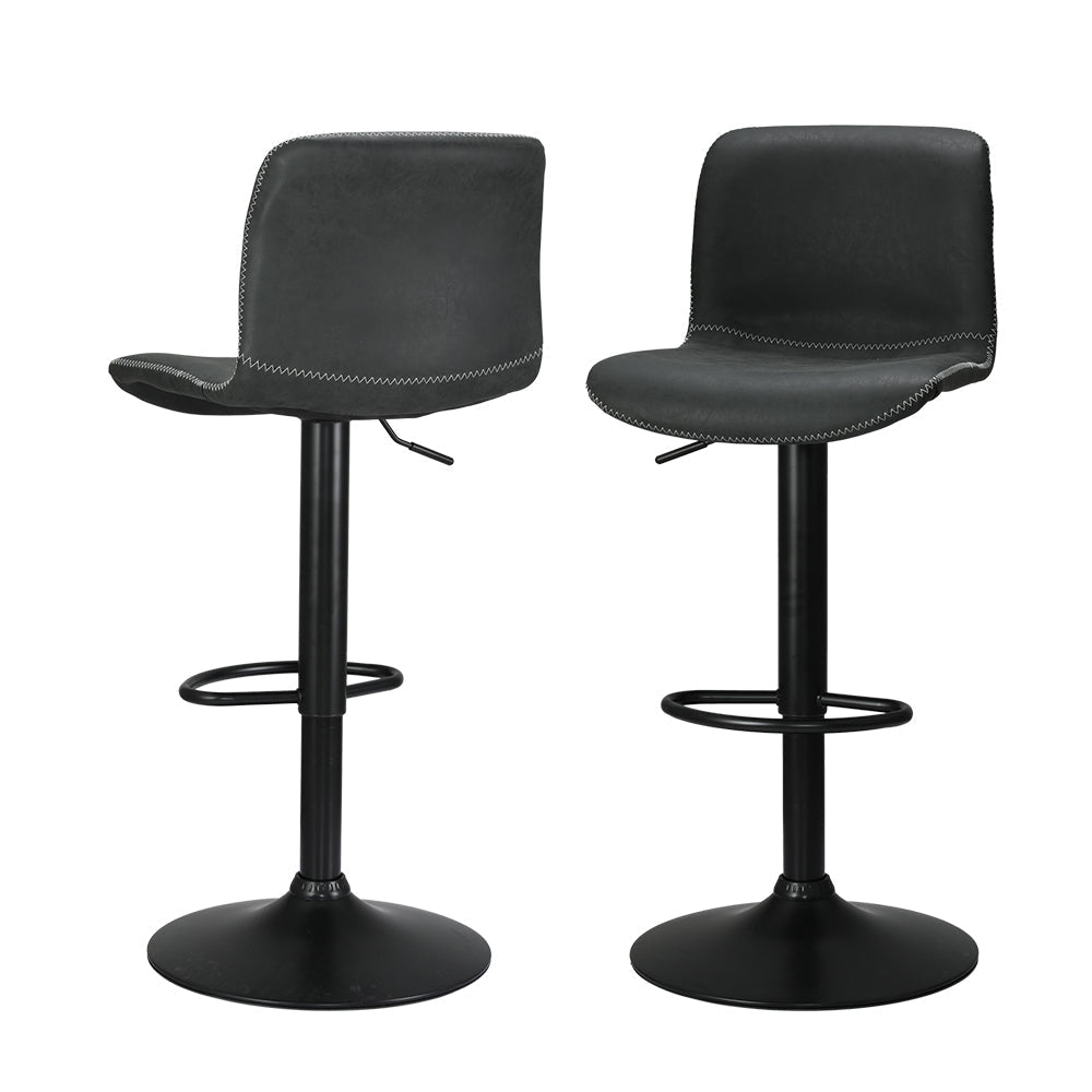 Artiss 2x Bar Stools Kitchen Swivel Stool Gas Lift Chairs Barstools Black Fast shipping On sale