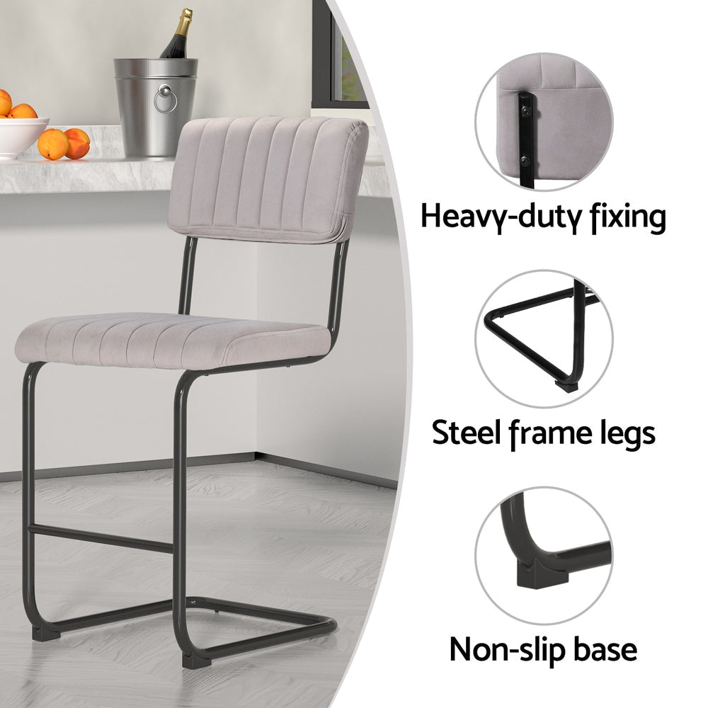 Artiss 2x Bar Stools Velvet Chairs Stool Fast shipping On sale