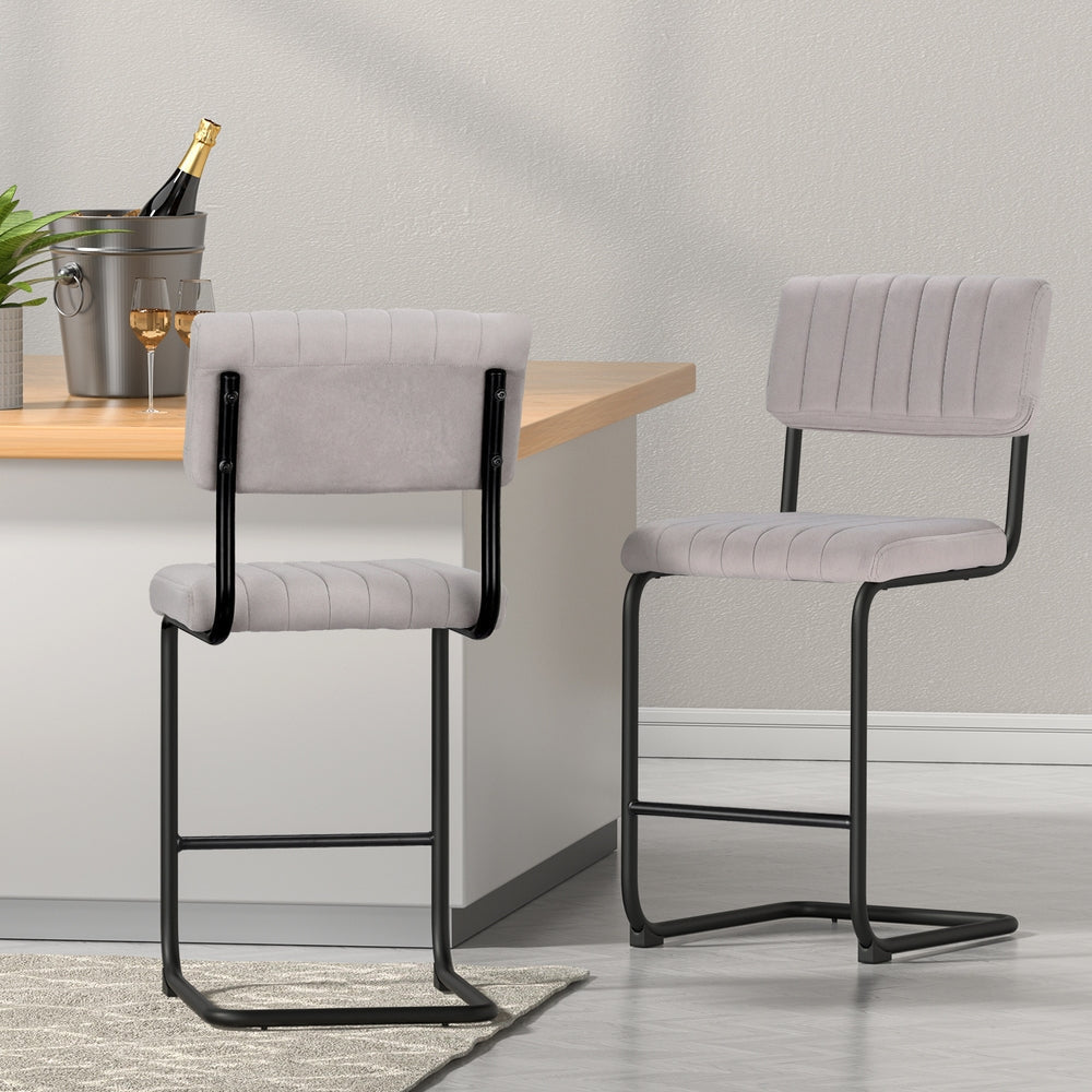 Artiss 2x Bar Stools Velvet Chairs Stool Fast shipping On sale