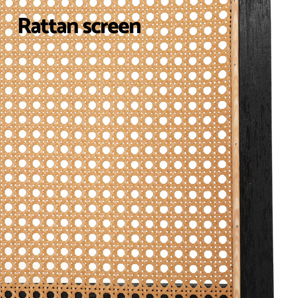 Artiss 3 Panel Room Divider Screen 151x180cm Rattan Brown Fast shipping On sale