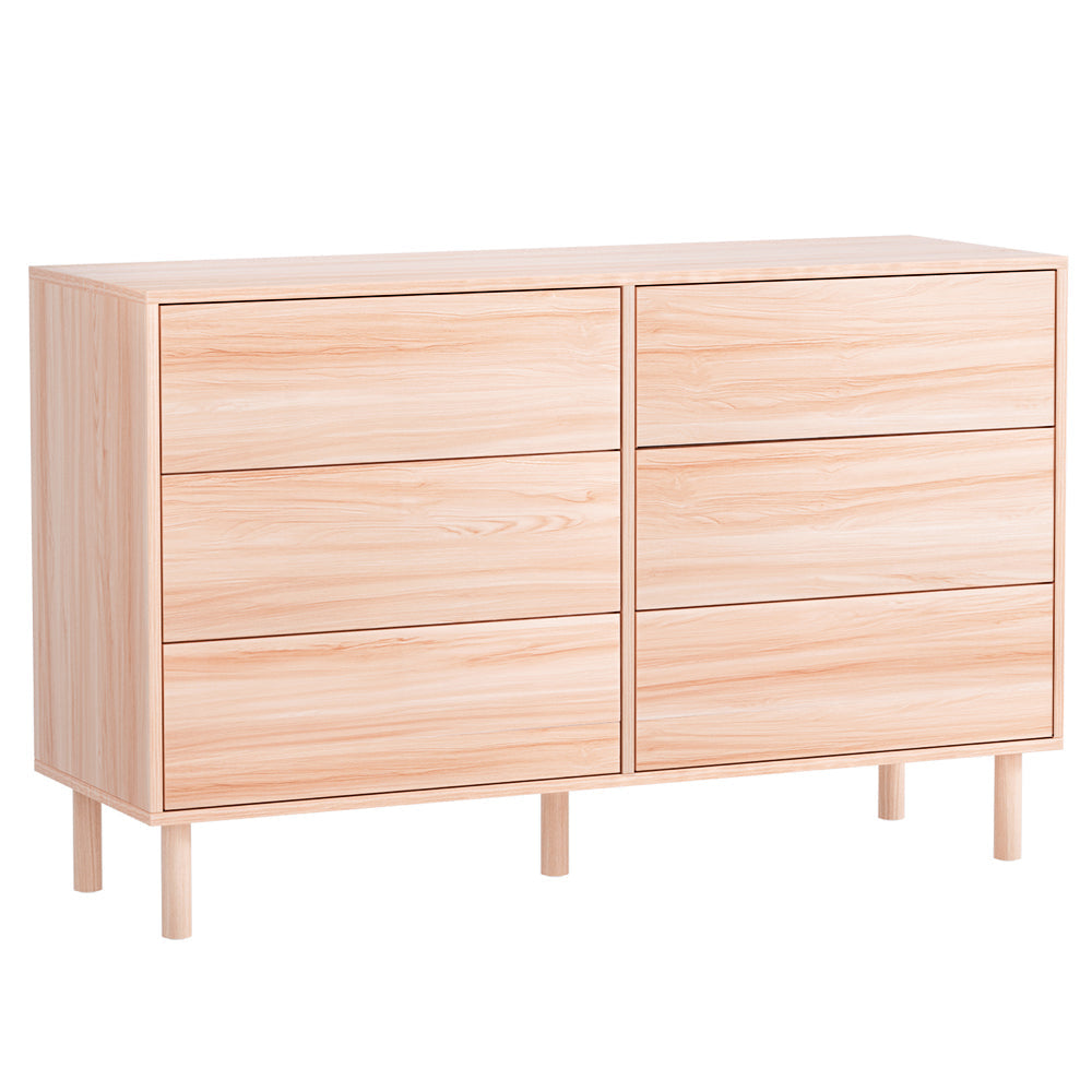 Artiss 6 Chest of Drawers Cabinet Dresser Table Tallboy Storage Bedroom Pine Of Fast shipping On sale